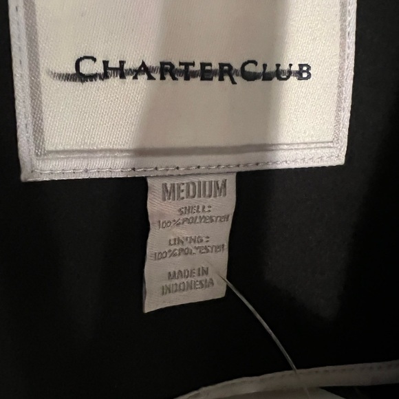 CHARTER CLUB Chic Black Sleeveless Vest with Button Detail/size M - Picture 7 of 8